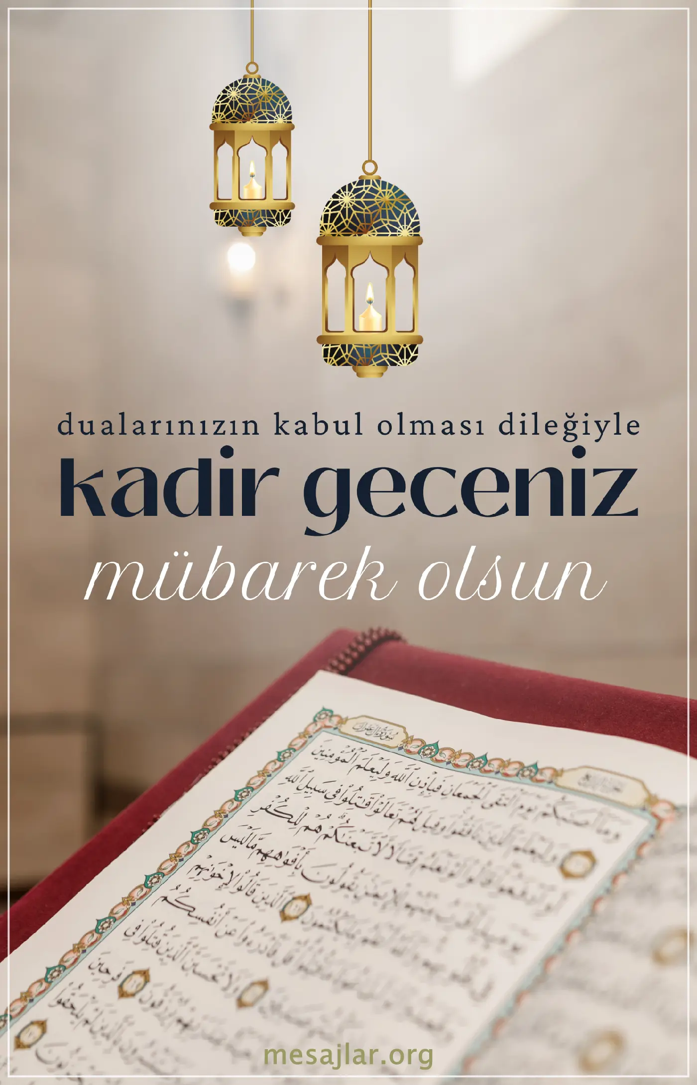 Resimli Kadir Gecesi Mesajları Sözleri