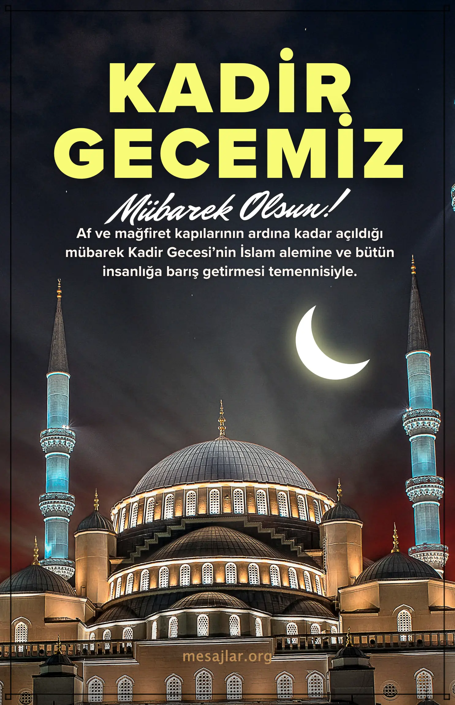 Resimli Kadir Gecesi Mesajları Sözleri