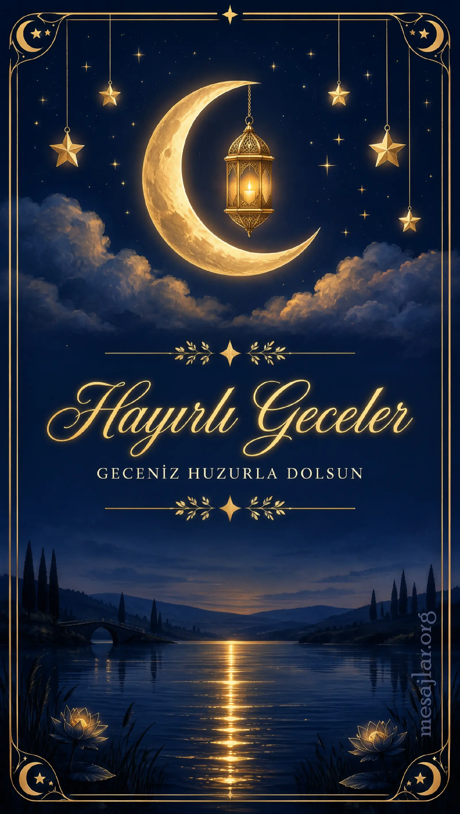 Resimli Hayırlı Geceler Mesajı 38
